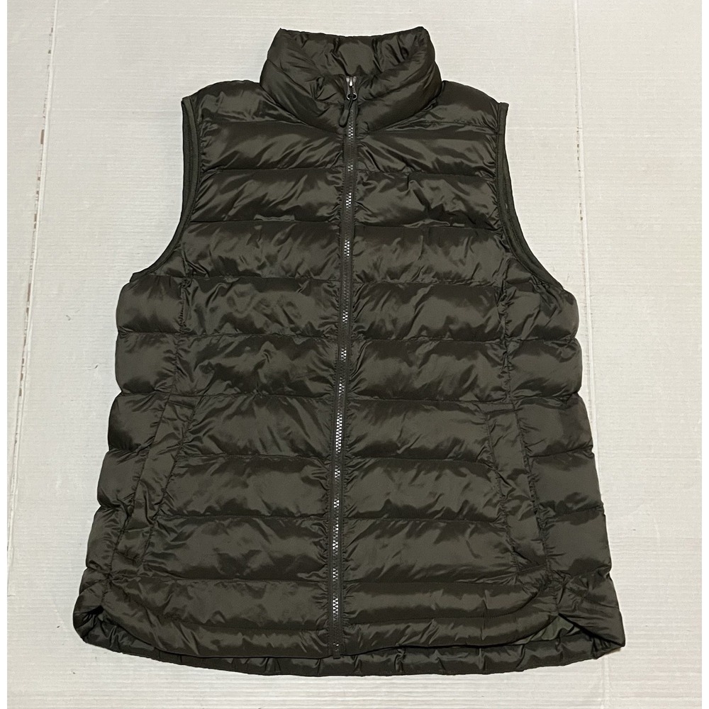 32‎ Degrees Heat Women Puffer Vest Size Medium Jacket Olive Army Green Zip Up
